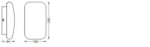 LED Fürdőszobai Mennyezeti Lámpa, Felületre Szerelt, 12W, 1000lm, 3000-6500K CCT, Téglalap Alakú, Fehér, IP44, Smart+ WiFi, Matter Orbis, Osram