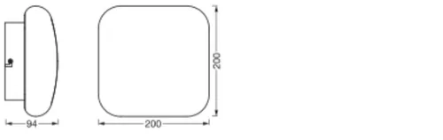 LED Fürdőszobai Mennyezeti Lámpa, Felületre Szerelt, 12W, 900lm, 3000-6500K, CCT, Négyzet alakú, Fehér, IP44, Smart+ WiFi, Matter Orbis, Osram