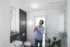 LED Fürdőszobai Mennyezeti Lámpa, Felületre Szerelt, 12W, 900lm, 3000-6500K, CCT, Négyzet alakú, Fehér, IP44, Smart+ WiFi, Matter Orbis, Osram