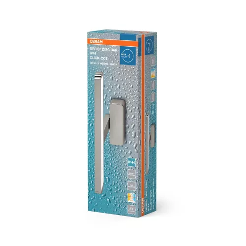 LED fürdőszobai tükör fali lámpa 7W 3000-4000K CCT 380lm króm IP44 IK08 Orbis Osram