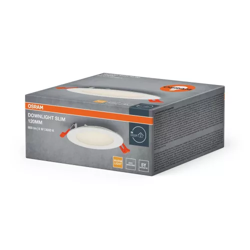 Süllyesztett LED spot lámpatest 8W 3000K meleg fényű 550lm fehér Downlight Osram