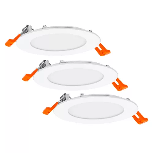 3 db-os süllyesztett halogén LED mennyezeti spotlámpa, kerek, 8 W, 550 lm, 3000 K, meleg fehér, Osram mélysugárzó