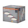 3 db-os süllyesztett halogén LED mennyezeti spotlámpa, kerek, 8 W, 550 lm, 3000 K, meleg fehér, Osram mélysugárzó
