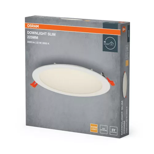 Süllyesztett LED spot lámpatest 22W 3000K meleg fényű 2000lm fehér Downlight Osram
