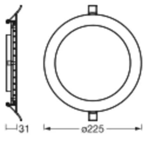 Süllyesztett LED spot lámpatest 22W 3000K meleg fényű 2000lm fehér Downlight Osram