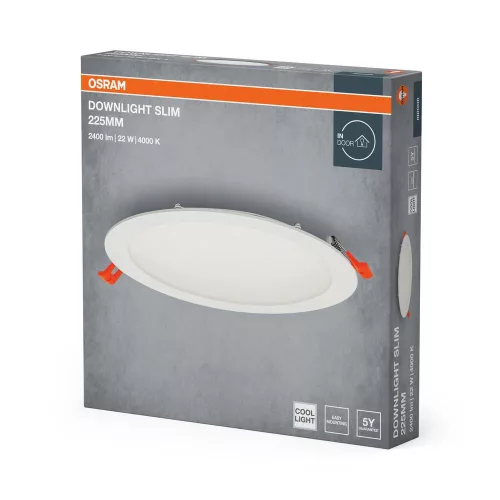 Süllyesztett LED spot lámpatest 22W 4000K semleges fényű 2000lm fehér Downlight Osram