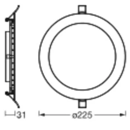 Süllyesztett LED spot lámpatest 22W 4000K semleges fényű 2000lm fehér Downlight Osram