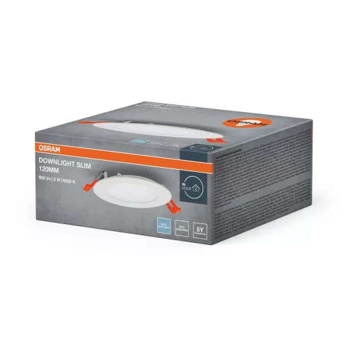 Süllyesztett LED spot lámpatest 8W 6500K hideg fényű 550lm fehér Downlight Osram