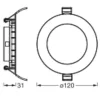 Süllyesztett LED spot lámpatest 8W 6500K hideg fényű 550lm fehér Downlight Osram