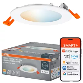   Kerek süllyesztett mennyezeti LED spot lámpa 8W 3000-6500K CCT 550lm 110° dimmelhető fehér SMART WiFi Matter Osram