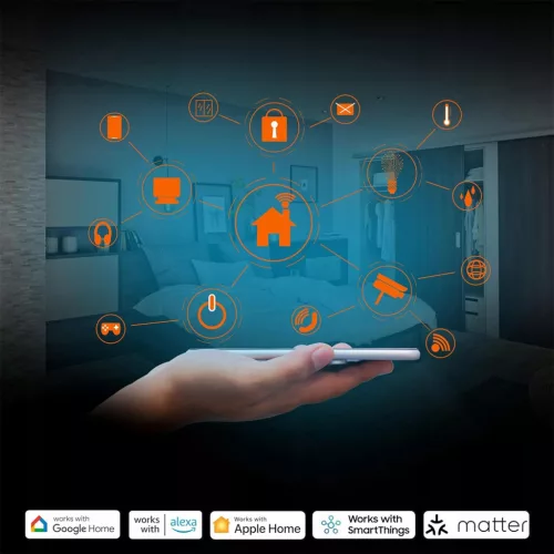 Kerek süllyesztett mennyezeti LED spot lámpa 8W 3000-6500K CCT 550lm 110° dimmelhető fehér SMART WiFi Matter Osram