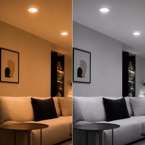 Kerek süllyesztett mennyezeti LED spot lámpa 8W 3000-6500K CCT 550lm 110° dimmelhető fehér SMART WiFi Matter Osram