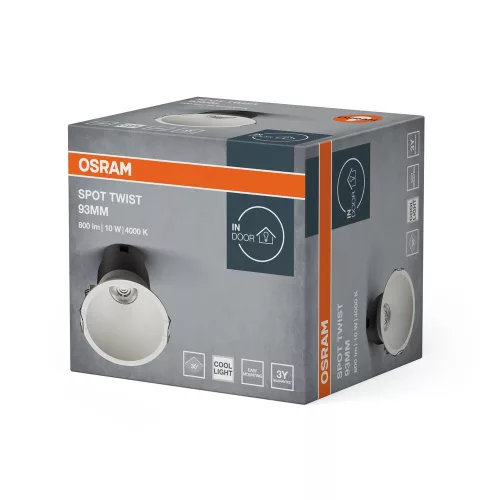 Süllyesztett LED spot lámpatest 10W 4000K semleges fényű 800lm fehér Twist Pro Osram