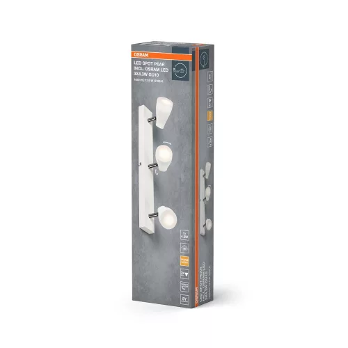 Mennyezeti lámpa SPOT TUBA Reflektor lámpatest GU10 12.9W 2700K meleg fényű 630lm fehér Spot Pear Osram