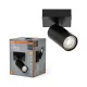 Mennyezeti lámpa SPOT TUBA Reflektor lámpatest GU10 3.4W2700K meleg fényű 230lm fekete Spot Octagon Osram