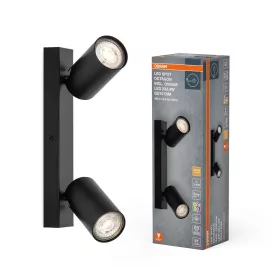   Mennyezeti lámpa SPOT TUBA Reflektor lámpatest GU10 6.8W 2700K meleg fényű 460lm fekete Spot Octagon Osram