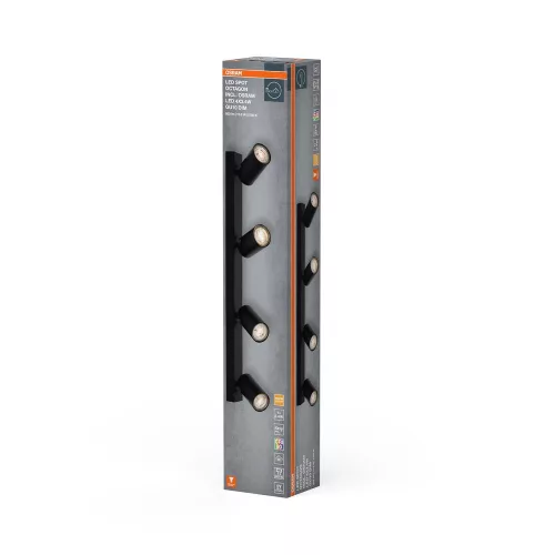 Mennyezeti lámpa SPOT TUBA Reflektor lámpatest GU10 13.6W 2700K meleg fényű 920lm fekete Spot Octagon Osram
