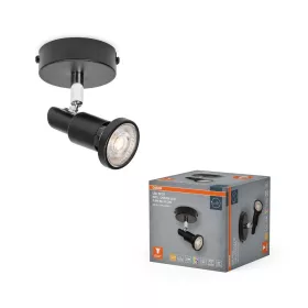   Mennyezeti lámpa SPOT TUBA Reflektor lámpatest GU10 6.8W 2700K meleg fényű 230lm fekete Spot Osram