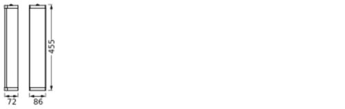 Fürdőszobai fali lámpa, E14, IP44, fekete, Osram fürdőszobai lámpa