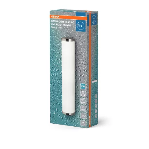 Fali lámpatest E14 ezüst IP44 klasszikus Osram