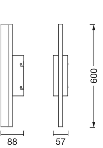 Tükör fölé szerelhető fürdőszobai LED fali lámpa 10W 3000-4000K CCT 950lm, fekete IP44 Orbis Osram