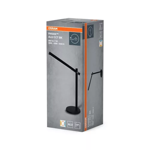 LED asztali lámpa 7W 3000-6500K CCT 310lm, fekete Panan Osram