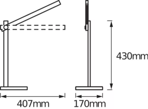LED asztali lámpa 7W 3000-6500K CCT 310lm, fekete Panan Osram