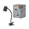 Iskolai asztali rajzlámpa csíptetős, állítható GU10 lámpatest, fekete Office Line Osram