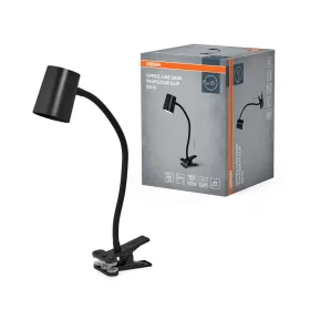   Iskolai asztali rajzlámpa csíptetős, állítható GU10 lámpatest, fekete Office Line Osram