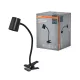 Iskolai asztali rajzlámpa csíptetős, állítható GU10 lámpatest, fekete Office Line Osram