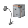 Iskolai asztali rajzlámpa csíptetős, állítható GU10 lámpatest, szürke Office Line Osram