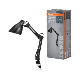   Iskolai asztali rajzlámpa E27 lámpatest, fekete Office Line Osram