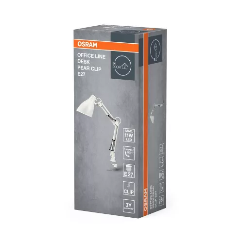 Iskolai asztali rajzlámpa E27 lámpatest, fehér Office Line Osram