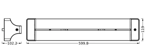 LED mennyezeti függőlámpa irodai világítótest 24W 4000K semleges 2400lm fekete Office Line Osram