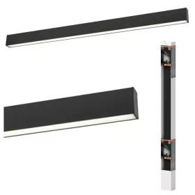   LED Függesztett Mennyezeti Lámpa Irodai Világításhoz Szabályozható 30W 4000K Semleges 3100lm Fekete Office Line Osram