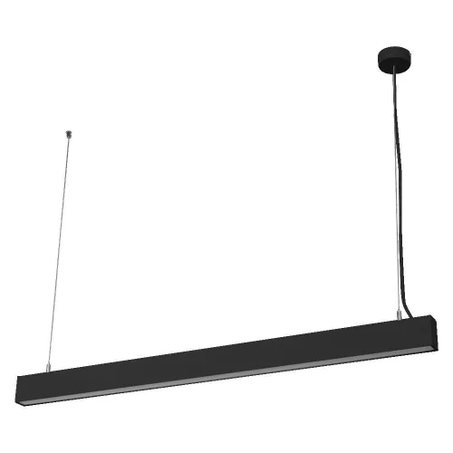LED Függesztett Mennyezeti Lámpa Irodai Világításhoz, Szabályozható Fényerejű 42W 4000K Semleges 4400lm Fekete Office Line Osram