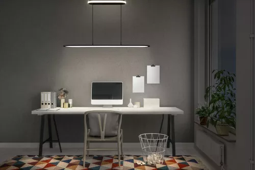 LED Függesztett Mennyezeti Irodai Világítás, Szabályozható Fényerejű 57W 4000K Semleges 2700lm CRI90 Fekete Office Line Osram