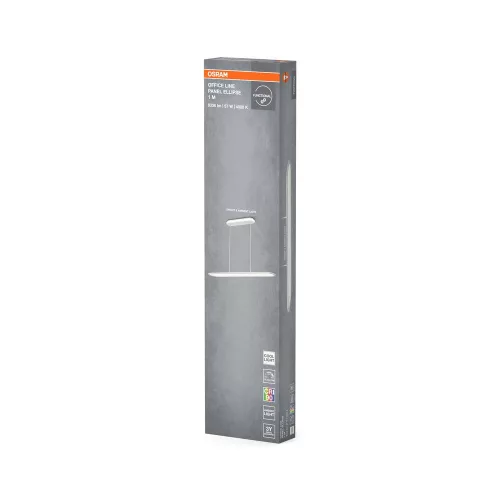 LED függőlámpa, mennyezeti irodai lámpa, szabályozható fényerejű, 57W, 4000K, semleges, 3000lm, CRI90, fehér, Office Line, Osram