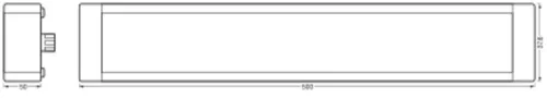 Lámpatest szekrény alatti LED sín bútor 9W 480lm 2700/6500K CCT fehér Undercabinet Osram