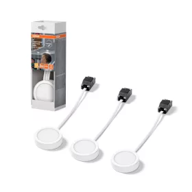   Hordozható szekrény alatti spot bútor LED lámpa 3W 3000K meleg fényű 250lm fehér Spot Puck Osram