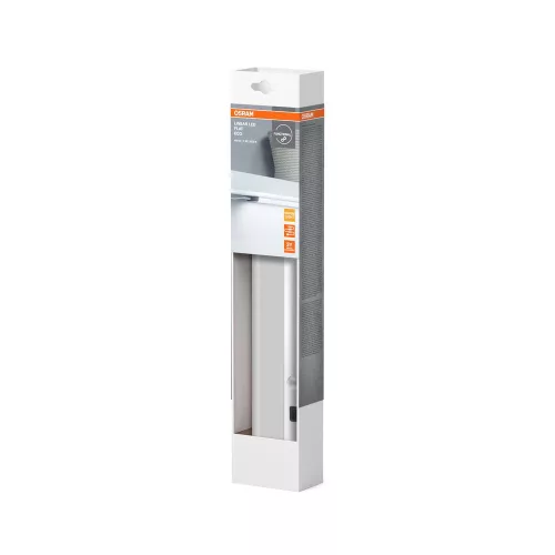 Szekrény alatti lineáris LED lámpa 6W 3000K meleg fényű 300lm, ezüst Linear Flat Osram