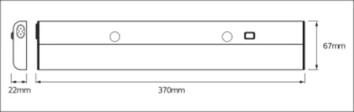 Szekrény alatti lineáris LED lámpa 6W 4000K semleges fényű 320lm, ezüst Linear Flat Osram