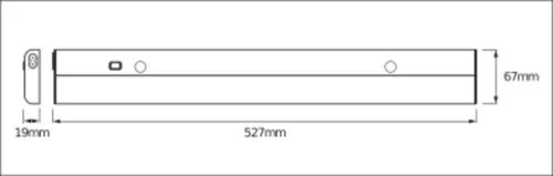 Szekrény alatti lineáris LED lámpa mozgásérzékelővel, 12W 4000K semleges fényű 840lm, ezüst Linear Flat Osram