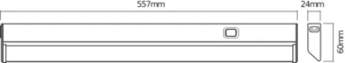 Bútor LED lámpasín 10W 3000K meleg fényű 620lm, ezüst LINEAR Osram