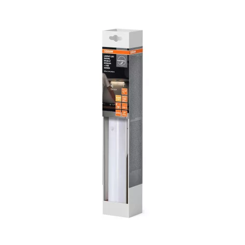 Bútor LED lámpasín, elemes, mozgás- és alkonyérzékelővel, 4W 3000K meleg fényű 300lm, fehér LINEAR Osram
