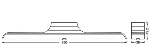 Bútor LED lámpasín, elemes, mozgás- és alkonyérzékelővel, 4W 3000K meleg fényű 300lm, fehér LINEAR Osram