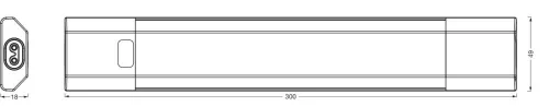 Felületre szerelhető lineáris LED panel mozgásérzékelővel, dimmelhető, 4W 3000-6500K CCT 290lm, fehér LINEAR Osram