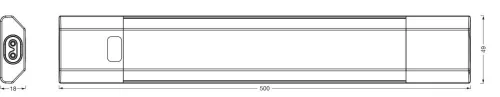 Felületre szerelhető lineáris LED panel mozgásérzékelővel, dimmelhető, 8W 3000-6500K CCT 640lm, fekete LINEAR Osram