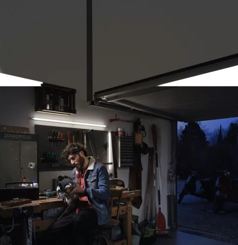 LED lámpa, felületre szerelhető panel, 14W, 3000K, meleg, 1600lm, fehér, Osram