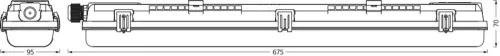 Lineáris világítási lámpatest G13 14W 4000K semleges fényű 1600lm fehér IP65 IK08 Submarine Osram